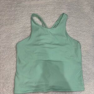 All in Motion Light Green Ribbed Crop Top